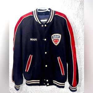 ROOTS GREAT BRITAIN WOOLEN VARSITY JACKET